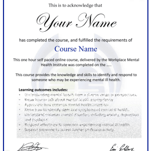 course certificate